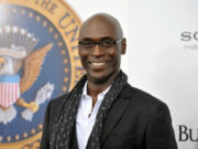 FILE - Actor Lance Reddick appears at the "White House Down" premiere in New York on June 25, 2013.