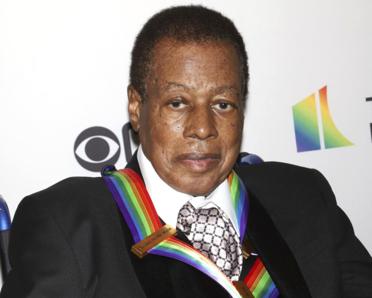 FILE - 2018 Kennedy Center honoree Wayne Shorter attends the 41st Annual Kennedy Center Honors at The Kennedy Center in Washington on Dec. 2, 2018. Shorter, whose lyrical jazz compositions and pioneering saxophone playing sounded through more than half a century of American music and made him one of the most influential innovators in jazz, died in Los Angeles on Thursday, March 2, 2023. He was 89.