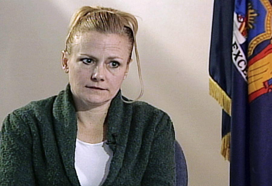 FILE - In this 2010 image taken from video, courtesy of WMUR television of Manchester, N.H., Pamela Smart is shown during an interview at the corrections facility, in Bedford Hills, N.Y. The New Hampshire Supreme Court is scheduled to release its opinion on whether a state council that rejected Pamela Smart's request for a chance at freedom should take another look at it. She's serving a life-without-parole sentence for plotting with her teenage lover to kill her husband in 1990.