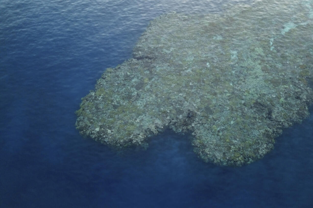 FILE - Corals on the Great Barrier Reef are visible in Gunggandji Sea Country off coast of Queensland in eastern Australia on Nov. 14, 2022. Humanity still has a chance, close to the last one, to prevent the worst of climate change's future harms, a top United Nations panel of scientists said Monday, March 20, 2023. The report mentions "tipping points" around that temperature of species extinction, including coral reefs, irreversible melting of ice sheets and sea level rise on the order of several meters (several yards).