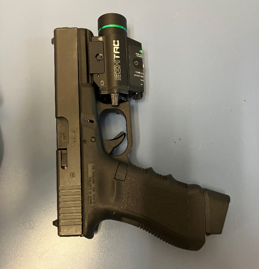 Photo contributed by the Clark County Sheriff's Office
The gun Clark County sheriff's detectives say Jonathan Sisovan, of Parkland, used to rob a person of their vehicle Sunday. Sisovan was arrested Tuesday in connection with the carjacking.