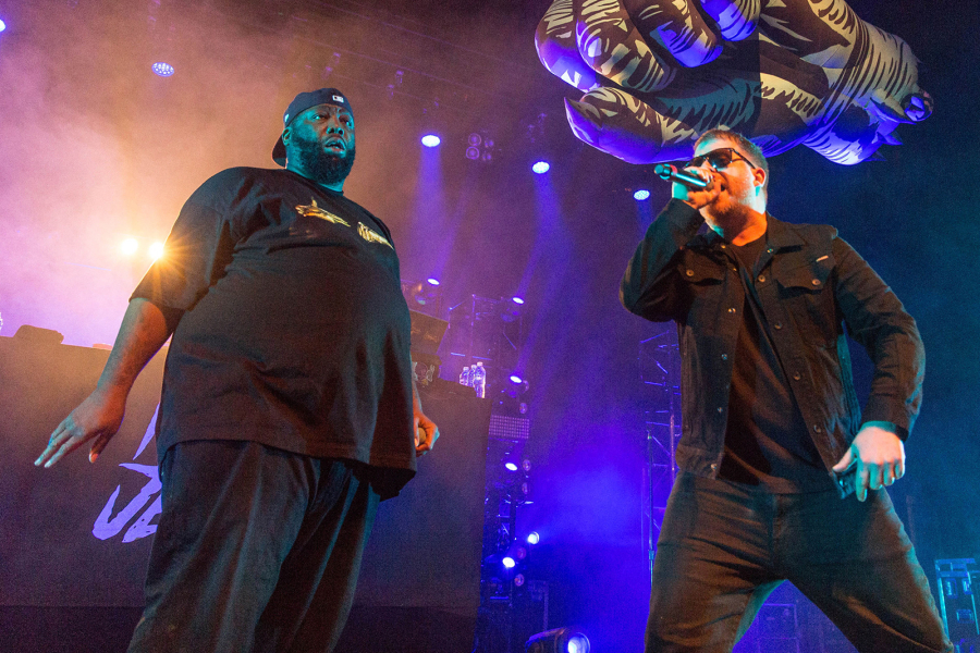 Rapper Killer Mike, left, and EL-P of Run The Jewels at the Orpheum Theater on Feb. 15, 2017, in Madison, Wis.
