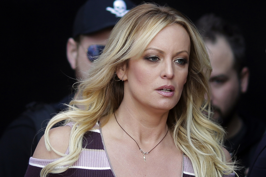 FILE - Adult film actress Stormy Daniels arrives for the opening of the adult entertainment fair Venus in Berlin, Oct. 11, 2018. An appeals court ruled Tuesday, April 4, 2023, that Daniels must pay nearly $122,000 of Donald Trump's legal fees that were racked up in connection with the porn actor's failed defamation lawsuit. The ruling in Los Angeles came as Trump also faced a criminal case related to alleged hush money he paid to Daniels and another woman who claimed he had affairs with them.