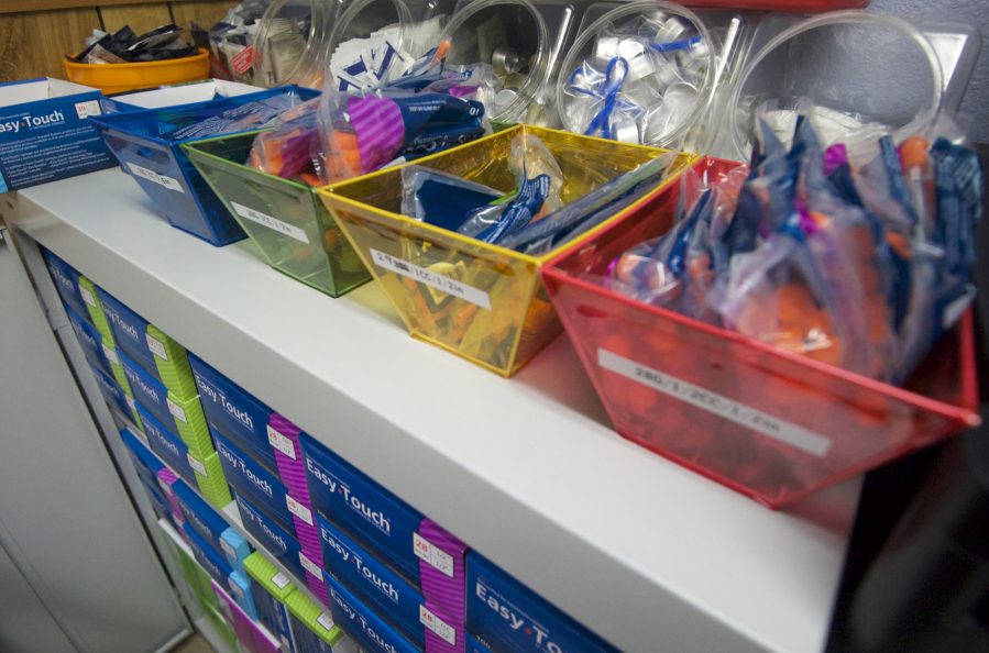 Needles and condoms are just a couple of things available to clients at the Harm Reduction Center.