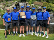 Mountain View High School boys golf team after winning the 3A bi-district tournament on Tuesday, May 16, 2023, at Auburn Golf Course.