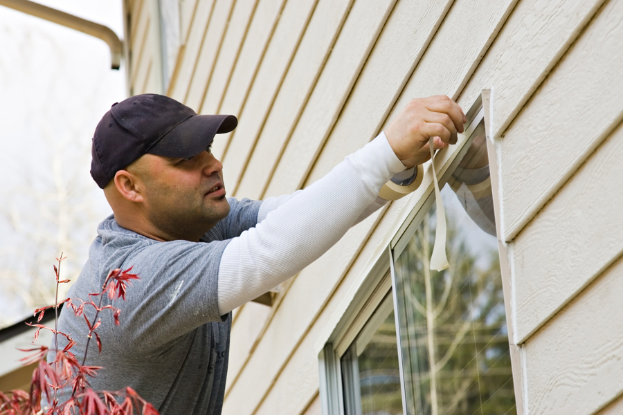 Protecting edges and working around windows and doors are important parts of home painting.