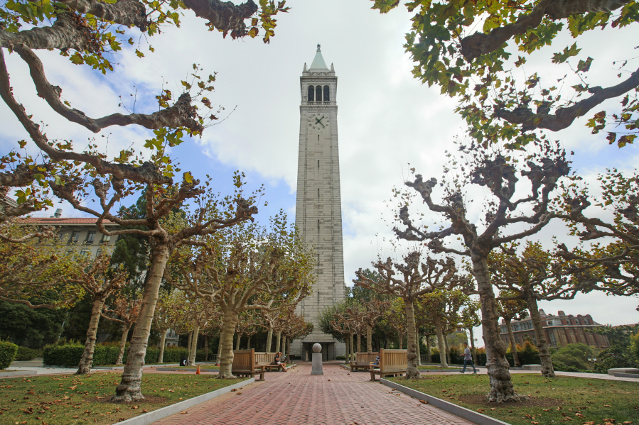 The Campanile, Tower and Observation Deck at the University of California Berkeley.