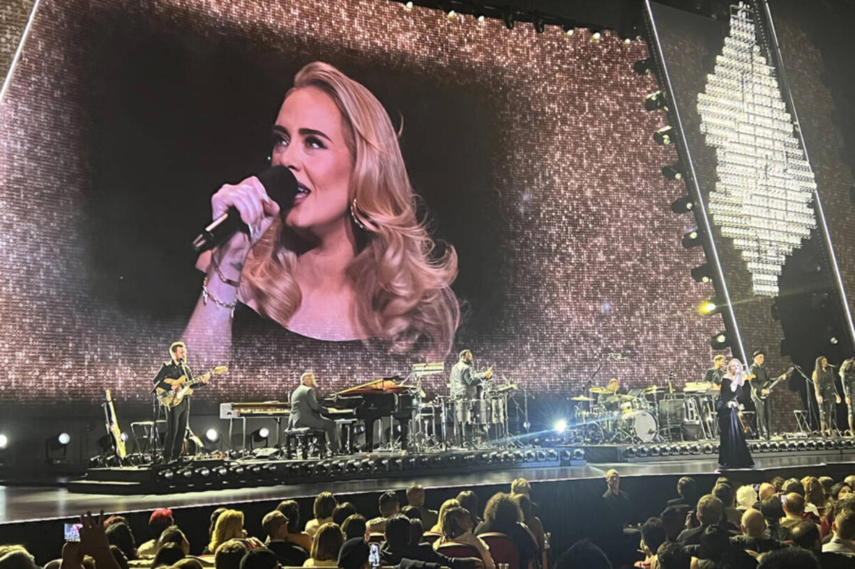 Adele on opening night of "Weekends With Adele" at the Colosseum at Caesars Palace on Nov. 18. She and other musicians have decided not to do encores at the end of concerts.
