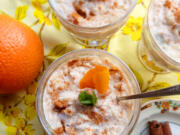 Arroz con leche -- "rice with milk" or rice pudding -- is especially rich and creamy with whole milk, evaporated milk and condensed milk.