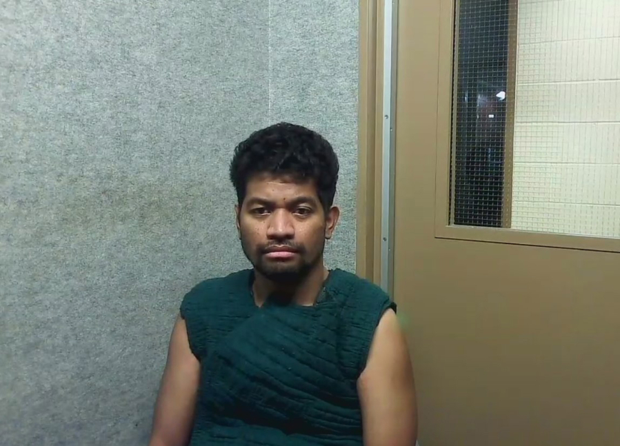 Kemawi "Eric" Simon, 32, appears Friday in Clark County Superior Court. A judge found probable cause for an allegation of second-degree murder in connection with the April 29 death of his partner during a fight at their Vancouver apartment.