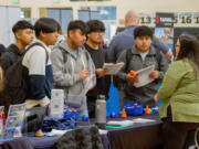 Woodland High School and the Port of Woodland's first Job Ready Career Fair since the pandemic gave students the opportunity to meet with dozens of employers, business owners, and post-secondary educational programs.