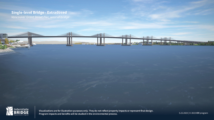 The single level 'extradosed' bridge concept.