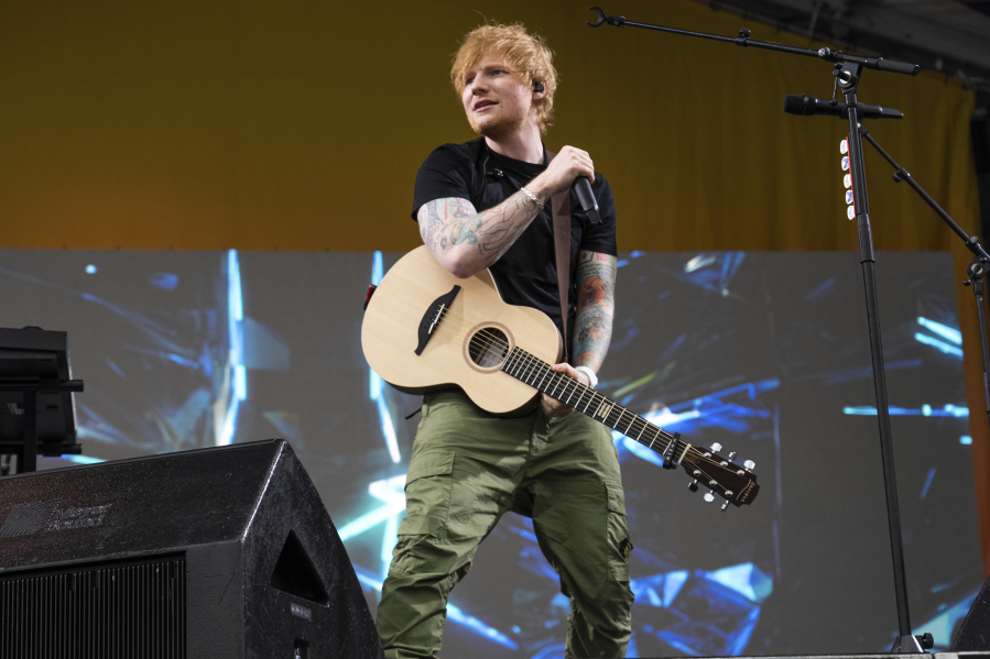 Ed Sheeran performs at the 2023 New Orleans Jazz & Heritage Festival on Saturday, April 29, 2023, at the Fair Grounds Race Course in New Orleans.