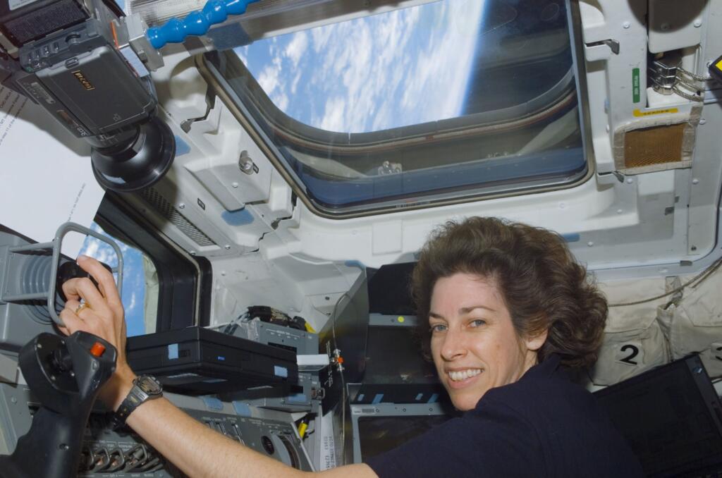 Ellen Ochoa, veteran astronaut, former director of the Johnson Space Center and vice chair of the National Science Board, on a space mission.
