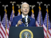 FILE - President Joe Biden speaks on the debt limit during an event at SUNY Westchester Community College, May 10, 2023, in Valhalla, N.Y.  Biden and his administration have been searching for ways to act unilaterally to avoid an economic "calamity" if Congress can't reach agreement to allow more borrowing.
