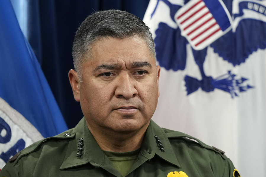 FILE - U.S. Border Patrol Chief Raul Ortiz listens during a news conference, Jan. 5, 2023, in Washington. The head of the U.S. Border Patrol is stepping down following major changes at the U.S.-Mexico border that came with the end of Title 42 pandemic restrictions. Ortiz said in a note to staff Tuesday, May 30, obtained by The Associated Press, that he has decided to retire effective Friday, June 30.