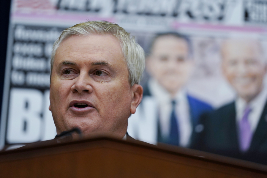 House Oversight and Accountability Committee Chairman James Comer, R-Ky., speaks during a committee hearing Feb. 8 on Capitol Hill.