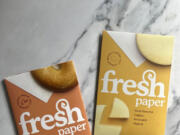Botanically infused papers from The Fresh Glow Co,. which are designed to keep foods fresher longer, and are organic and compostable.