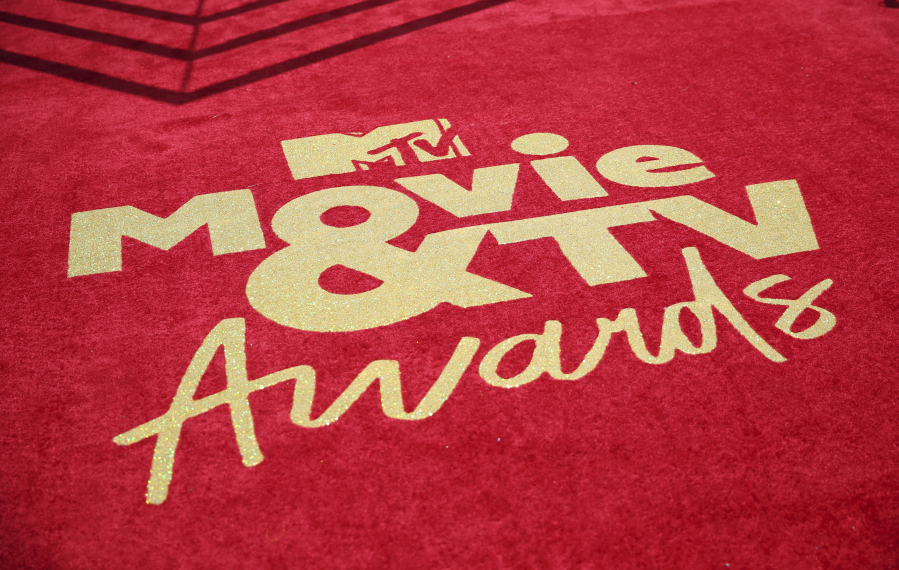 FILE- A general view of the red carpet is pictured at the MTV Movie & TV Awards on June 15, 2019, at the Barker Hangar in Santa Monica, Calif. The first big live awards show to air during the current screenwriters' strike has retreated to a streaming event as the MTV Movie & TV Awards tries to chart a celebratory course through a turbulent Hollywood.