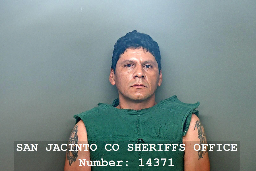 This photo provided by San Jacinto County Sheriff's Office shows Francisco Oropeza. Authorities say a woman identified as the wife of the Texas man suspected of killing five of his neighbors was arrested Wednesday, May 3, 2023 for hindering the four-day manhunt for the man, who's also in custody.