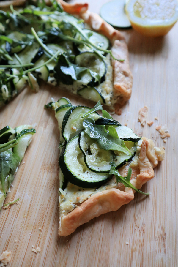 Topped with thin rounds of zucchini and creamy Boursin cheese, this summer tart takes just minutes to prepare.