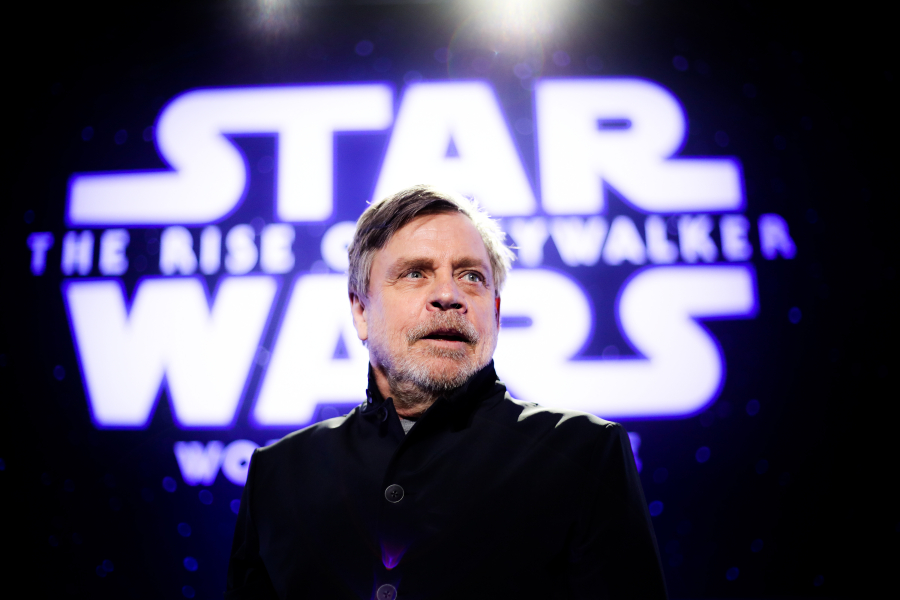 Mark Hamill attends the Premiere of Disney's "Star Wars: The Rise Of Skywalker" on December 16, 2019, in Hollywood.