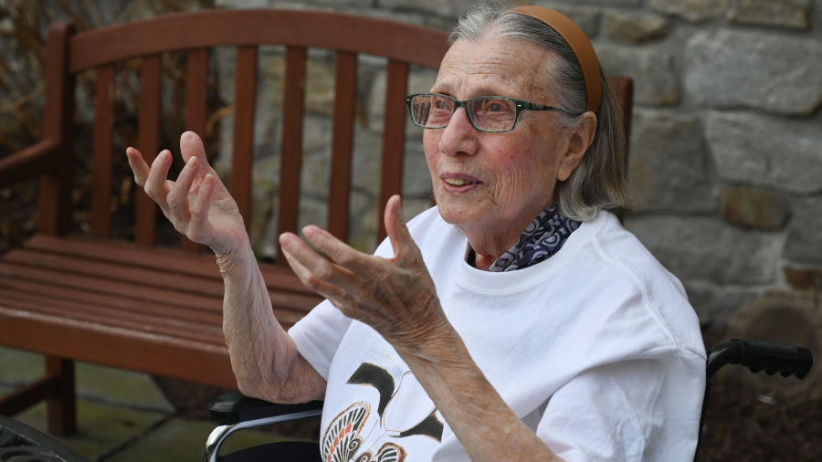 Baltimore artist Gigi McKendric, a survivor of the Holocaust, creates sculptures, paintings, poetry and performance art. McKendric is currently at the Levindale Hebrew and Geriatric Center after an injury last year.
