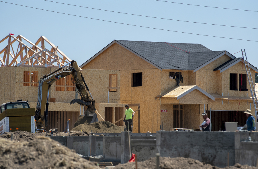New homes are under construction at Kennedy Farm in Ridgefield.