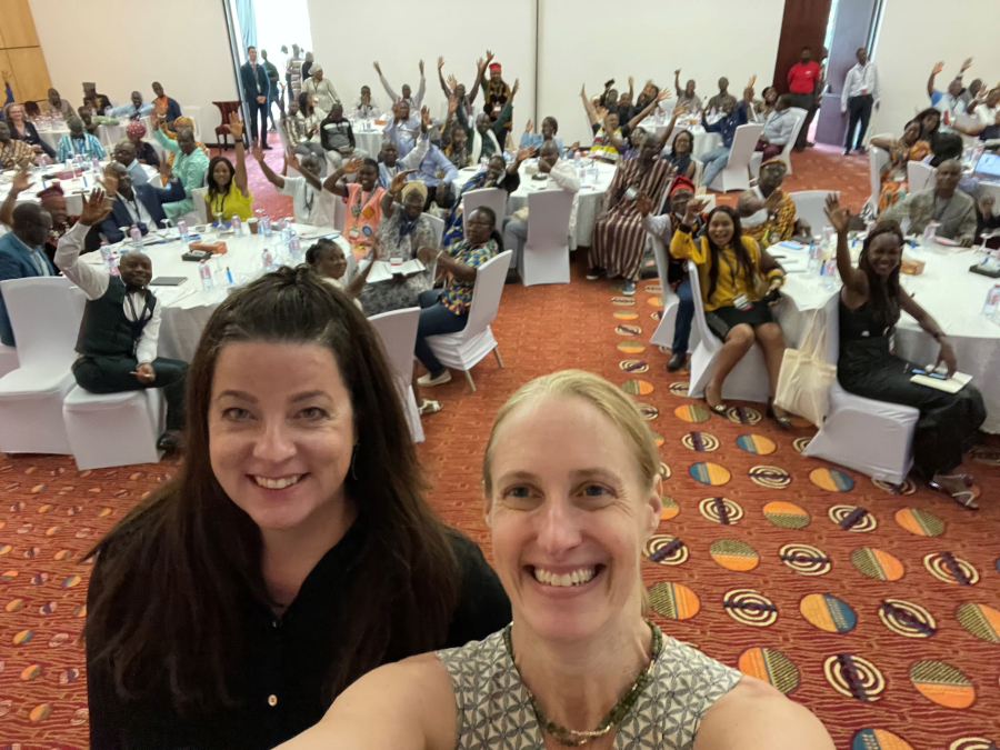 Shana Ferguson, right, a librarian at Columbia River High School, poses for a selfie with fellow educators at the Fulbright Teacher Exchanges West Africa Alumni Conference in Accra, Ghana in April. The exchange, she said, was an enlightening experience she said is already helping shape her approach as an educator at home in Vancouver.