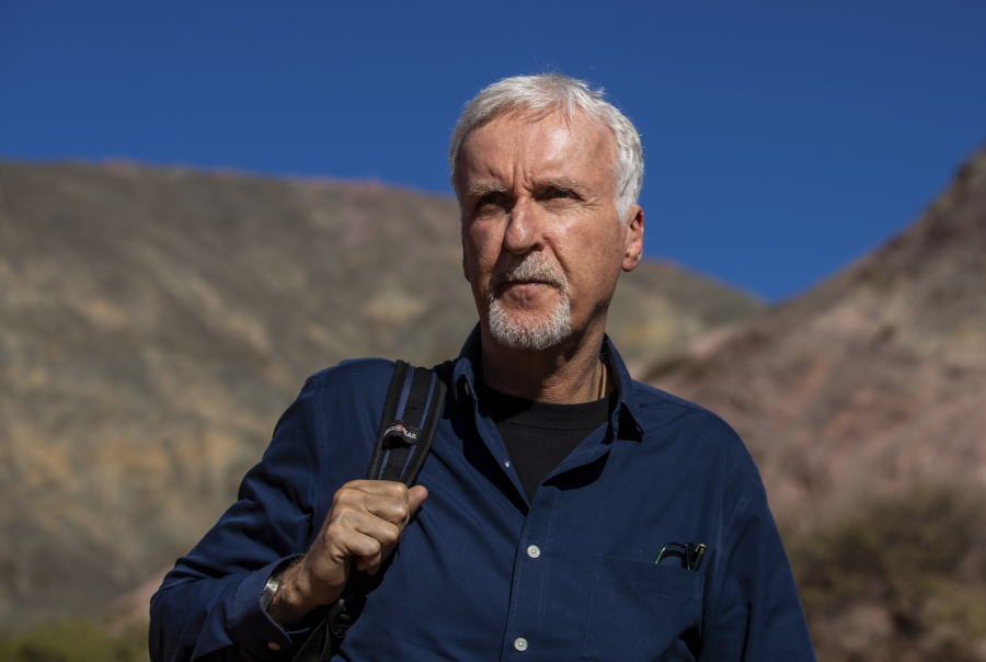 Director James Cameron walks in Purmamarca, Jujuy province, Argentina, Thursday, June 8, 2023. The filmmaker arrived to Argentina to participate in a Sustainable Development Forum.