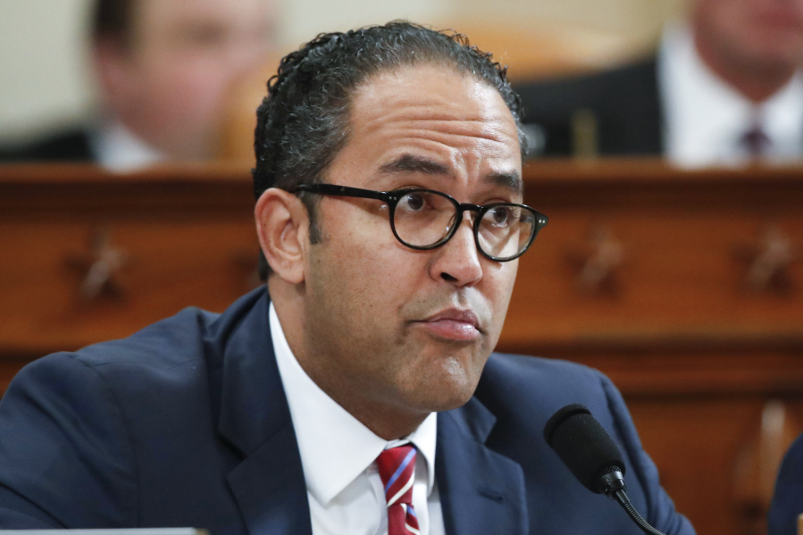 FILE - Then Rep. Will Hurd, R-Texas, speaks during a hearing of the House Intelligence Committee on Capitol Hill in Washington, Nov. 19, 2019. Hurd, a onetime CIA officer and fierce critic of Donald Trump, announced on Thursday that he's running for president, hoping to build momentum as a more moderate alternative to the Republican primary field's early front-runner.