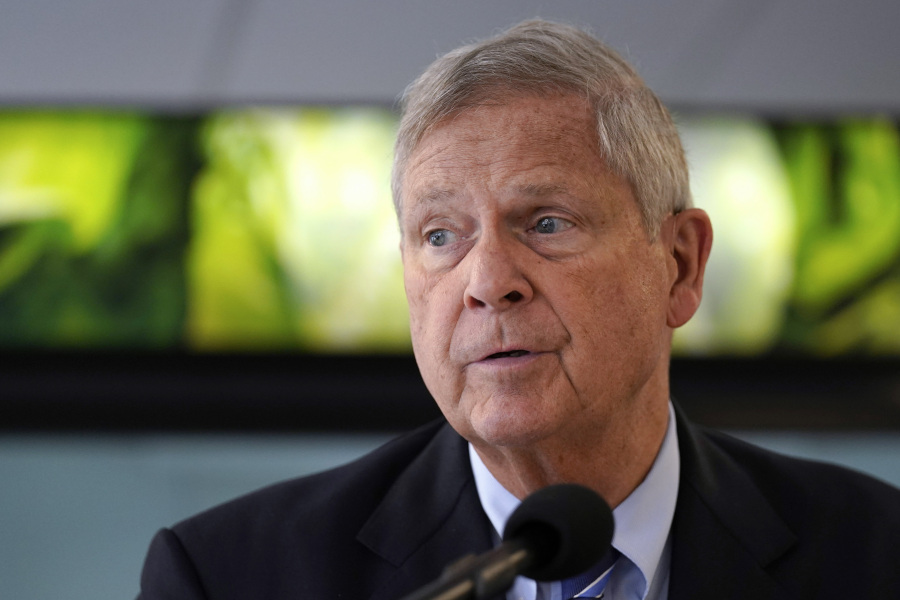 FILE - Tom Vilsack, U.S. Secretary of Agriculture addresses a gathering at Fresh Start Food Hub & Market, June 15, 2023, in Manchester, N.H. Smaller meat and poultry operators in 17 states will receive $115 million in grants, the U.S. Department of Agriculture announced Thursday, June 29.