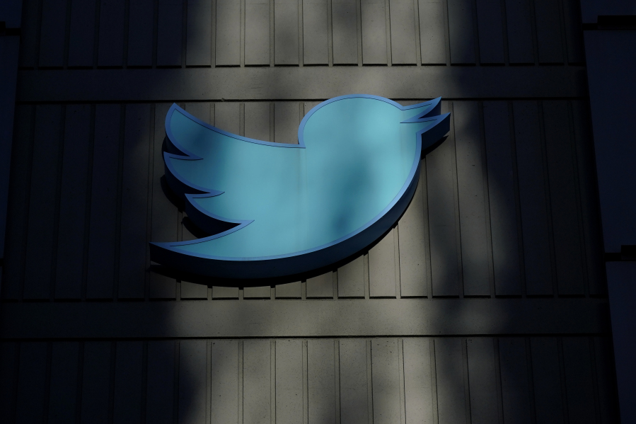 FILE - A sign at Twitter headquarters is shown in San Francisco on Nov. 18, 2022. The Los Angeles District Attorney has left Twitter due to barrage of "vicious" homophobic attacks that were not removed by the social media platform even after they were reported, the office confirmed on Thursday, June 8, 2023.