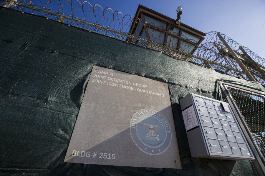 FILE - In this photo reviewed by U.S. military officials, the control tower of Camp VI detention facility is seen on April 17, 2019, in Guantanamo Bay Naval Base, Cuba. The first U.N. independent investigator to visit the U.S. detention center at Guantanamo Bay said Monday, June 26, 2023, that the 30 men held there are subject "to ongoing cruel, inhuman and degrading treatment under international law." The U.S. response said Irish law professor Fionnuala N? Aol?in was the first U.N.