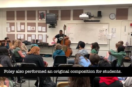 Xavier Foley performs for Vancouver Public Schools students video