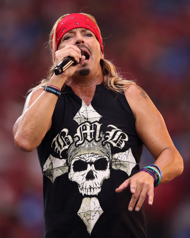 Bret Michaels performs during a halftime show at the NFL game between the Arizona Cardinals and Detroit Lions at State Farm Stadium on Sept. 8, 2019, in Glendale, Ariz.