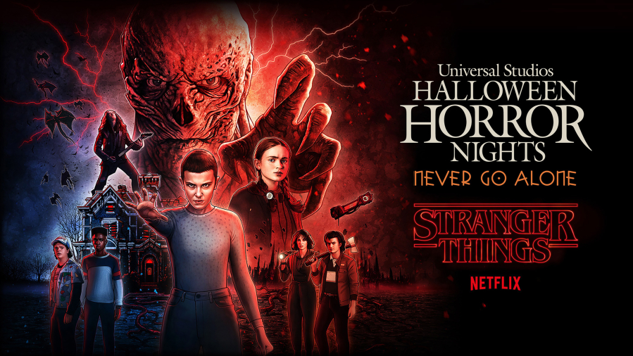 Characters from Netflix???s ???Stranger Things??? series appear in promotional images for Universal???s Halloween Horror Nights.
