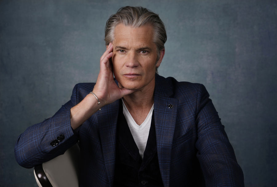 Timothy Olyphant, a cast member in the Amazon streaming miniseries "Daisy Jones and the Six," poses for a portrait at the Four Seasons Hotel, Tuesday, Feb. 21, 2023, in Los Angeles.