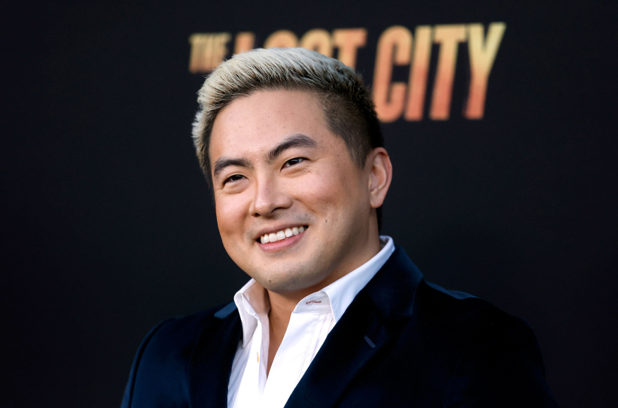 Bowen Yang attends the Los Angeles premiere of "The Lost City" at Regency Village Theatre on March 21, 2022, in Los Angeles.