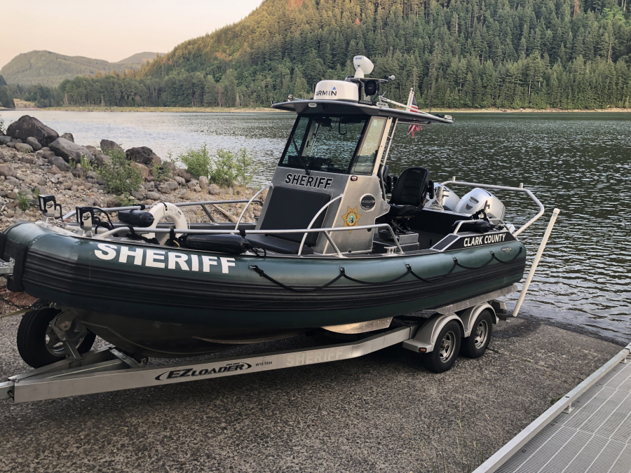 A Clark County Sheriff's Office marine patrol boat that participated in a search for a man who drowned after his kayak capsized June 30 in Yale Lake.