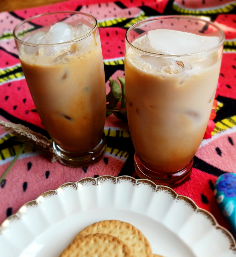 Cool and creamy with a swirl of coffee and a hint of sweet, this iced coffee is just the thing to beat the summer heat.