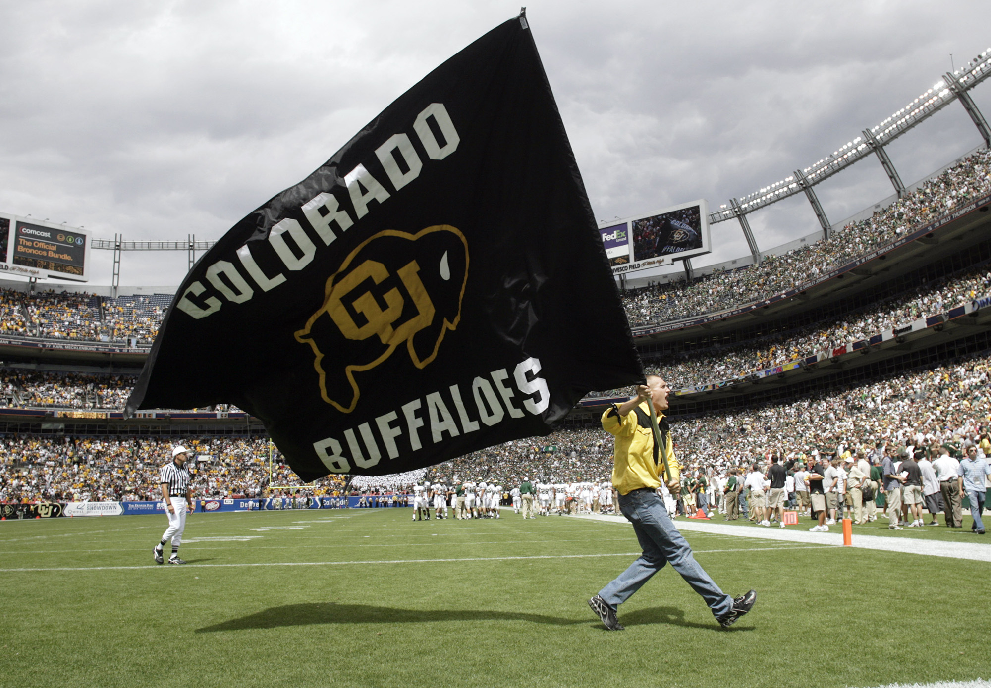 Colorado is leaving the Pac-12 to return to the conference the Buffaloes jilted a dozen years ago, and the Big 12 celebrated the reunion with a two-word statement released through Commissioner Brett Yomark: “They’re back.” (AP Photo/David Zalubowski, File)