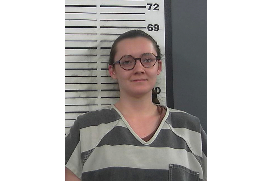 FILE - This booking photo provided by the Platte County Sheriff's Office shows Lorna Roxanne Green, March 23, 2023, in Wheatland, Wyo. A judge is set to consider a plea deal Thursday, July 20, for Green, an abortion opponent, who investigators say burned Wyoming's first full-service abortion clinic in years.