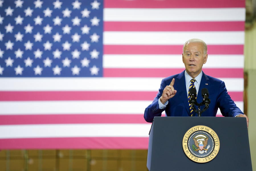President Joe Biden speaks about his economic agenda at Flex LTD, Thursday, July 6, 2023, in West Columbia, S.C.