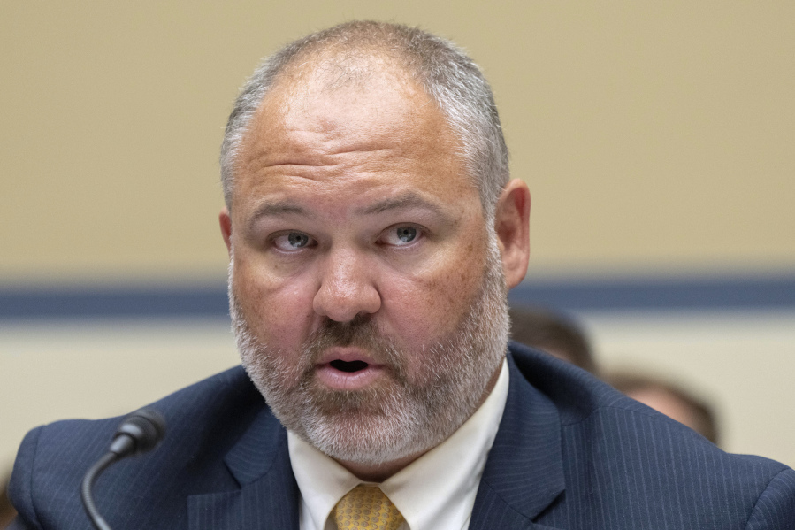 IRS Supervisory Special Agent Gary Shapley, testifies to a House Oversight and Accountability Committee hearing with IRS whistleblowers, Wednesday, July 19, 2023, in Washington.
