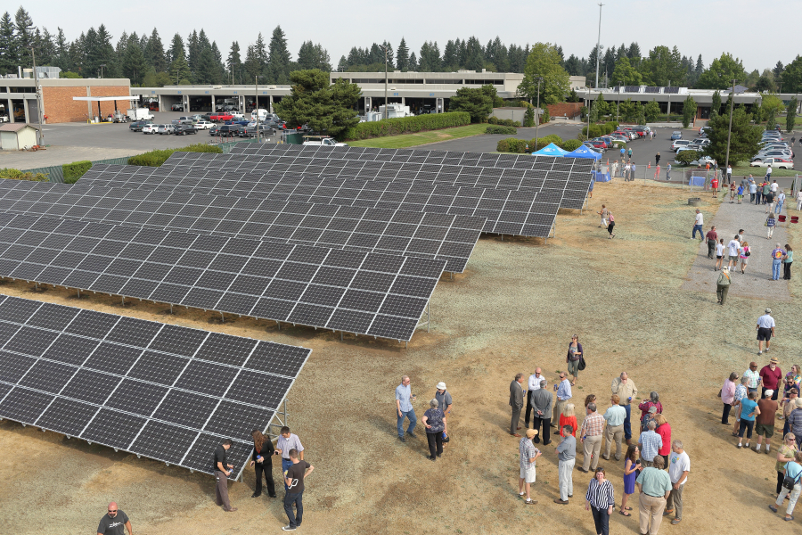 Clark Public Utilities launched a community solar project at its Orchards facility in 2015.