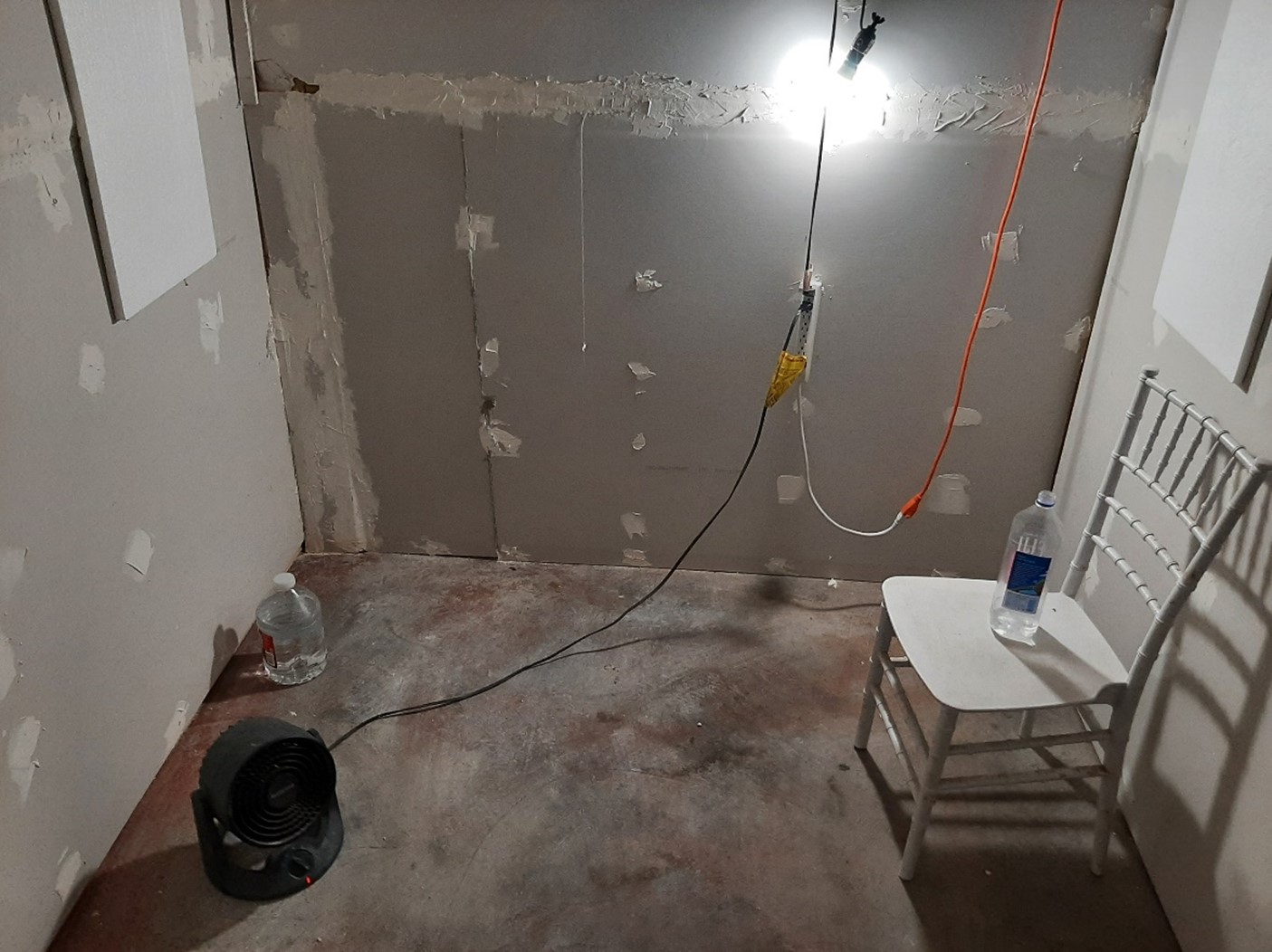 A woman escaped this cinderblock cell after being held hostage at a home in Klamath Falls, Ore.