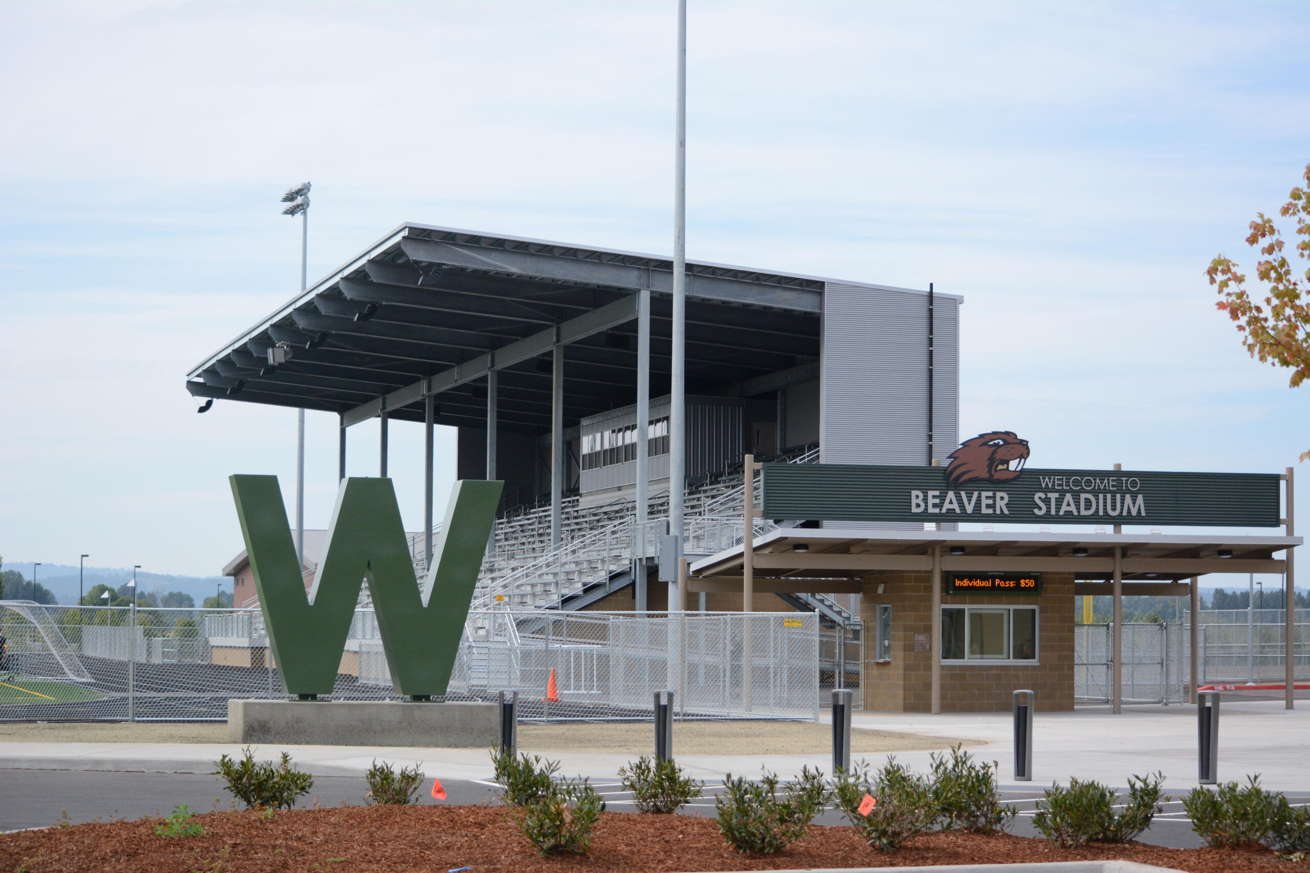 Beaver Stadium on the campus of Woodland High School