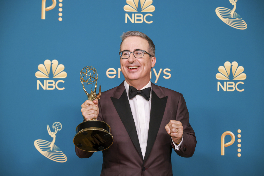 John Oliver at the 74th Primetime Emmy Awards at the Microsoft Theater in Los Angeles on Sept. 12. (Allen J.