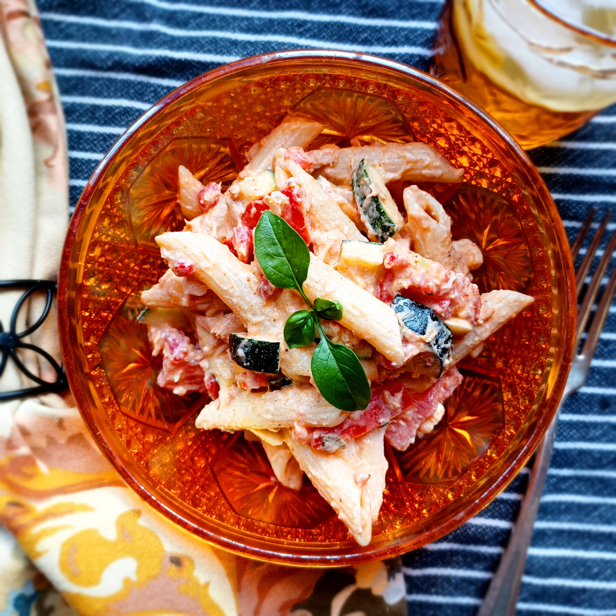 This chilled tuna pasta salad is just right for a summer lunch or dinner.